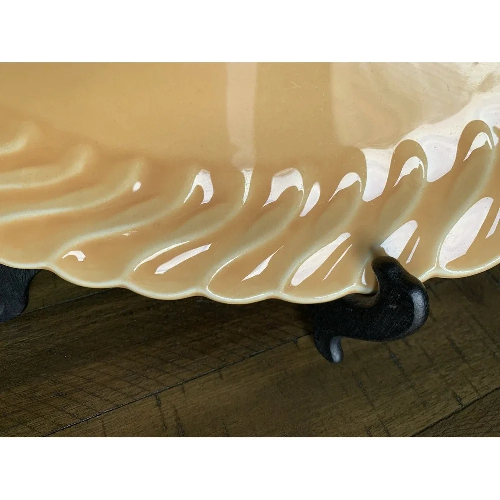 Vintage Franciscan Ware Or Metlox Poppy Trail Peach Coral Platter Scalloped‎ 14